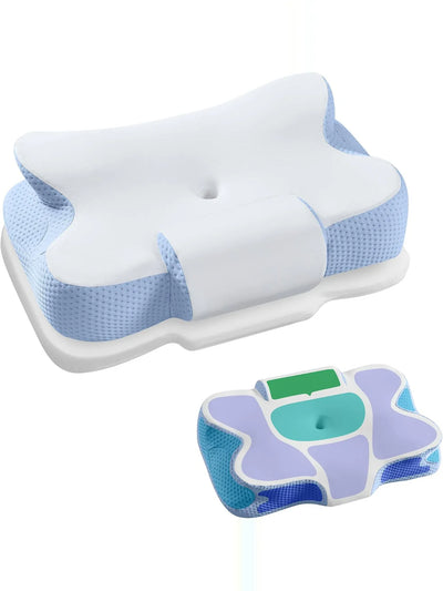 Oreiller ergonomique japonais Baugmann, vue d'ensemble avec coupe des cinq zones
