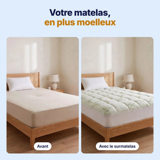 Surmatelas en viscose de bambou