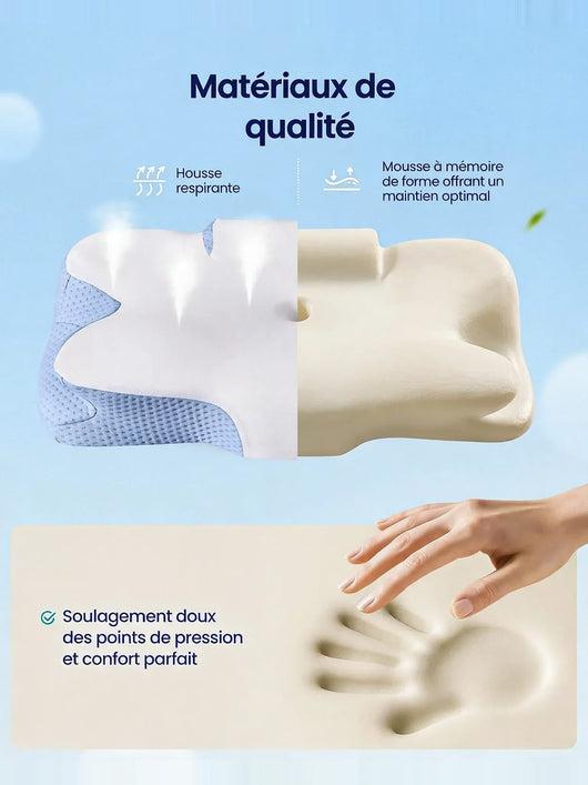 Mousse à mémoire de forme et housse respirante, soulagement des points de pression