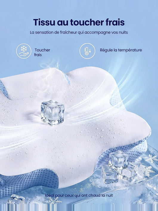 Housse au toucher frais qui régule la température pendant la nuit