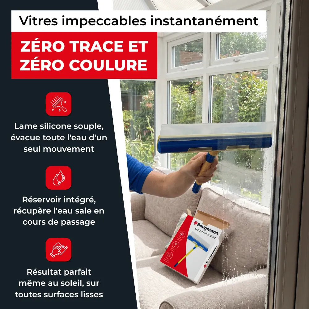 Raclette à vitres en silicone