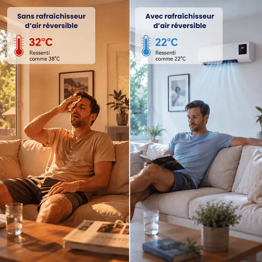 Rafraichisseur d'air réversible