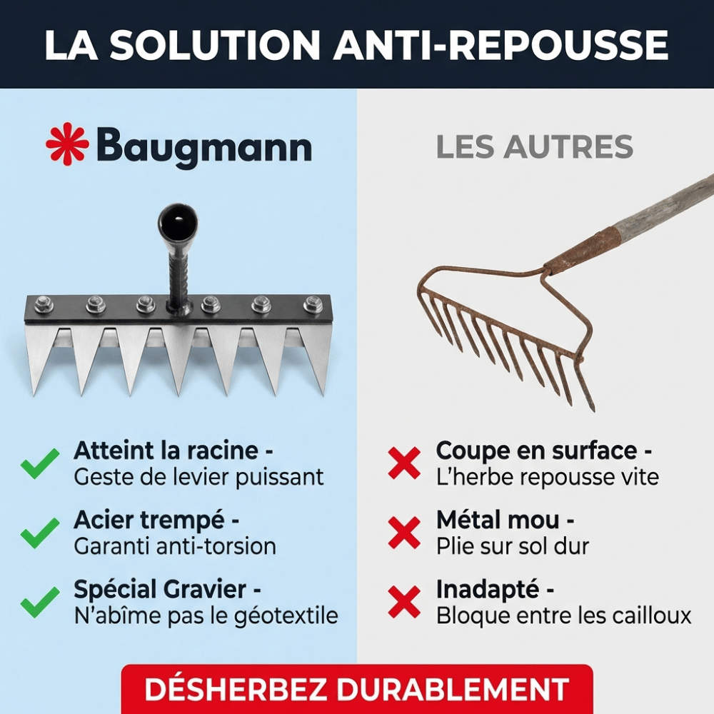 Râteau de désherbage révolutionnaire