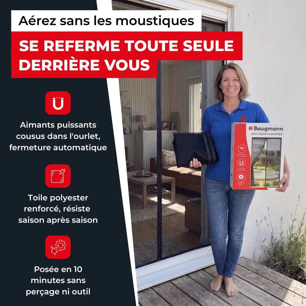 Moustiquaire magnétique - fermeture automatique