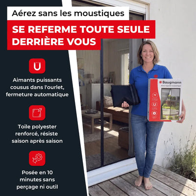 Moustiquaire magnétique - fermeture automatique