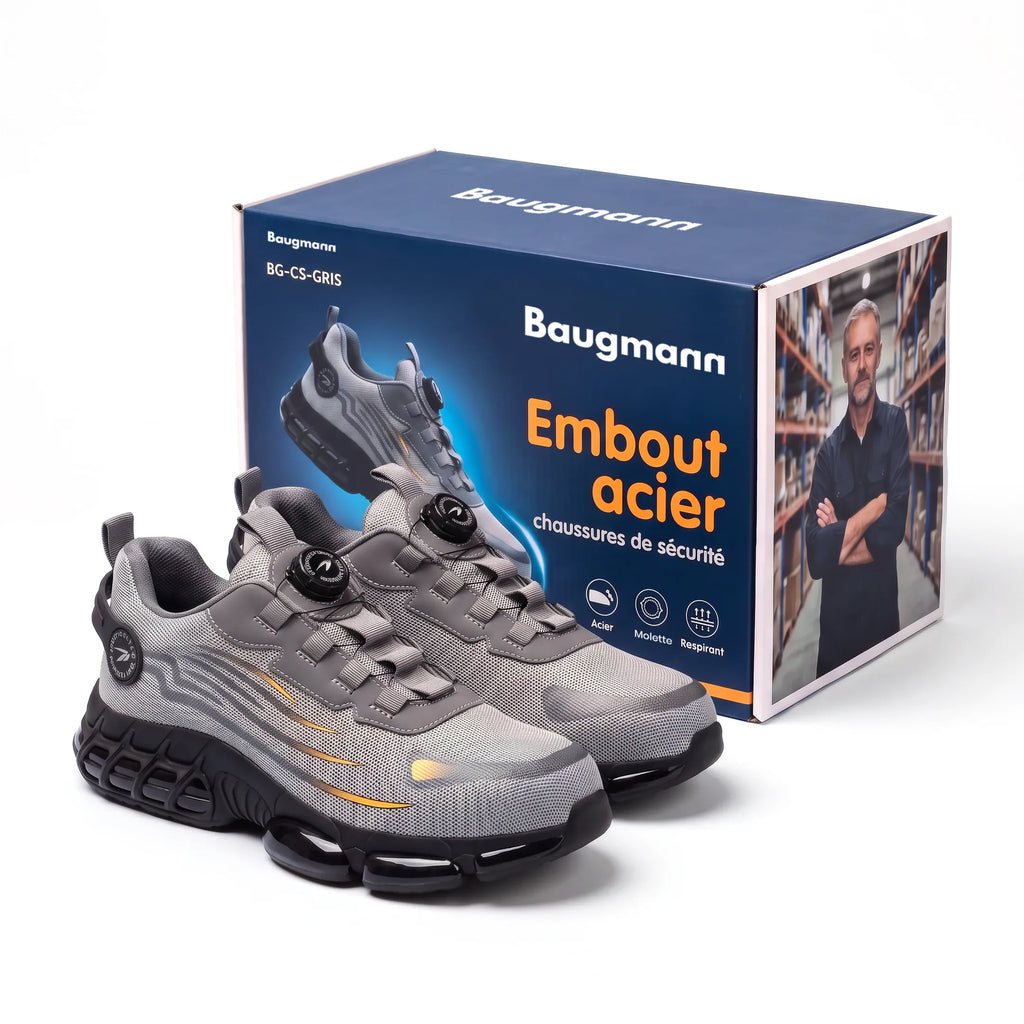 Chaussures de sécurité — packaging gris